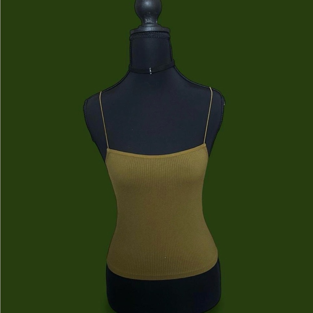 Zara Olive Ribbed Camisole